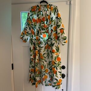 Like new Printfresh Clementine Print Robe in S/M
